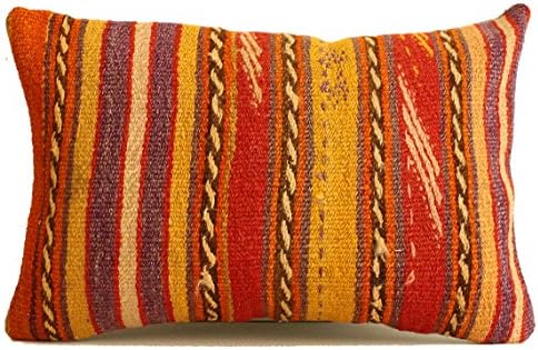 Kilim Pillow, 16x24 Boho Pillow, Southwest Pillow, Throw Pillow, Kilim Cushion, Navajo pillow, Kilim pillowcase, Bohemian pillow , Rug Pillow, Carpet Pillow, Lumbar pillow Eclectic Pillow f305