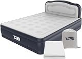YAWN AIR Deluxe Self-Inflating King Air Bed with Built-In Pump & Headboard