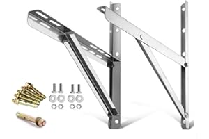 ZHOUWHJJ Mounting Bracket for 9000-24000BTU Condenser Ductless Mini Split Air Conditioner Heat Pump Systems, Support Condenser up to 360 lbs, Rust Free Stainless Steel,(Type1)