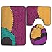 Sanghing Customized Nightmare Before Christmas Sally Pattern Fashion Bathroom Carpet Cushion Set 3 Anti-Skid Cushion Bath Cushion + Contour + Toilet Cover