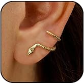 Gold Snake Earrings for Women Grunge Snake Earrings Trendy Hypoallergenic Snakes Stud Earring Jewelry