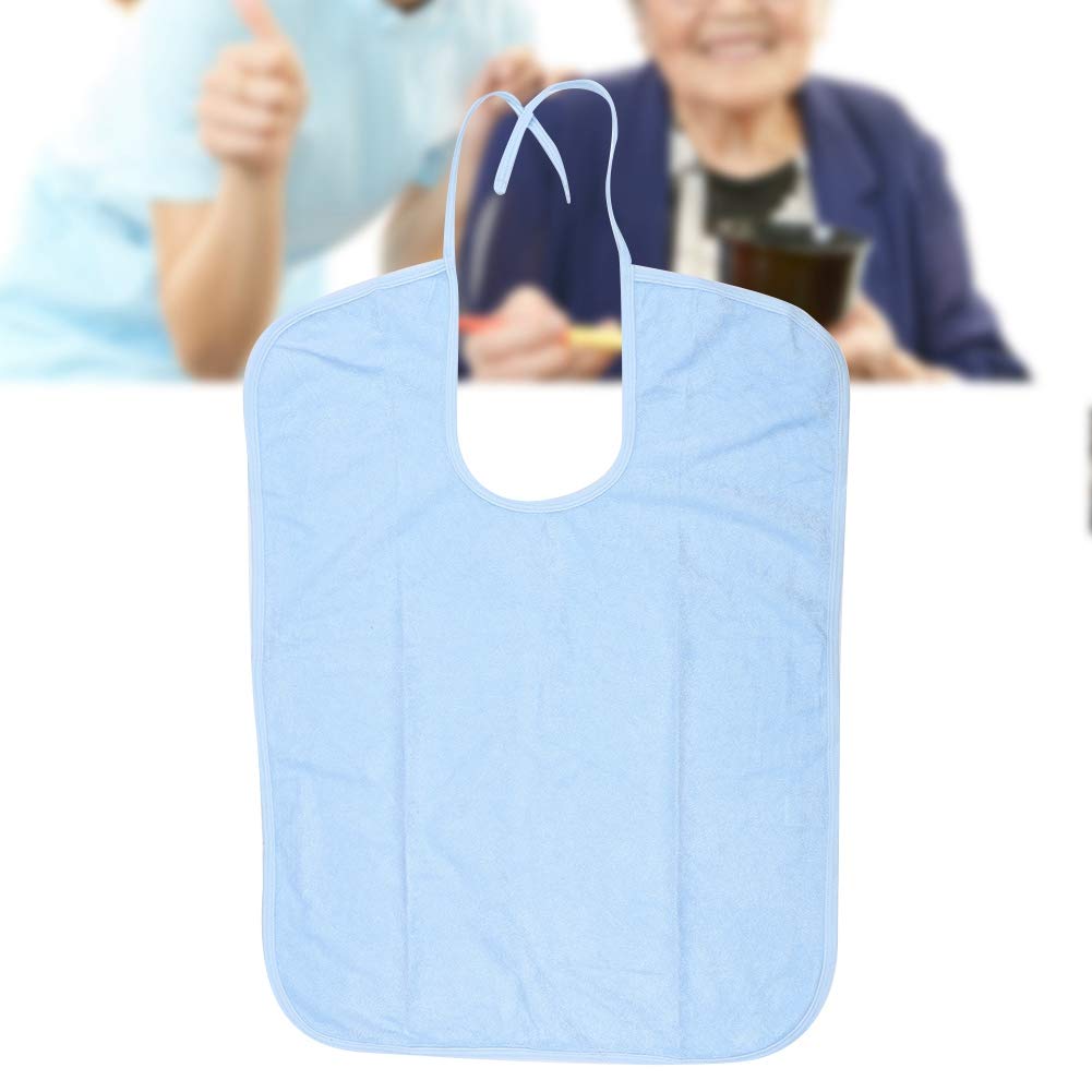 Adult Waterproof Bib for Elderly and Adults, Mealtime Saliva Absorbent Apron with Neck Protection, Durable Clothes Protector for Dining and Feeding (50 * 70 cm)