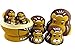 Cute Lovely Animal Theme Big Belly Shape Handmade Wooden Russian Nesting Dolls Matryoshka Dolls Set 10 Pieces For Kids Toy Birthday Christmas Gift Homr Kids Room Decoration (Lion)