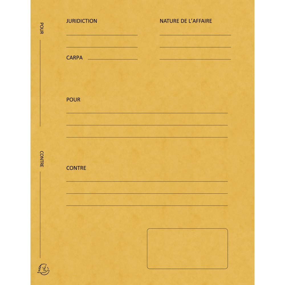 Exacompta - Ref 220109E - Nature Future Pre-Printed Square Cut Folders - 250 x 320mm in Size, Suitable for A4 Documents, 265gsm Glossy Card - Yellow (Pack of 25) - French Text