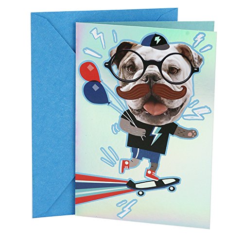 Hallmark Birthday Card for Kids with Mustache Stickers (No Disguising Your Awesomeness) (Best Dog For Kids Under 5)