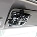 FineGood 2 Pack Glasses Holders for Car Sun Visor, Sunglasses Eyeglasses Mount with Ticket Card Clip - Black + Pink