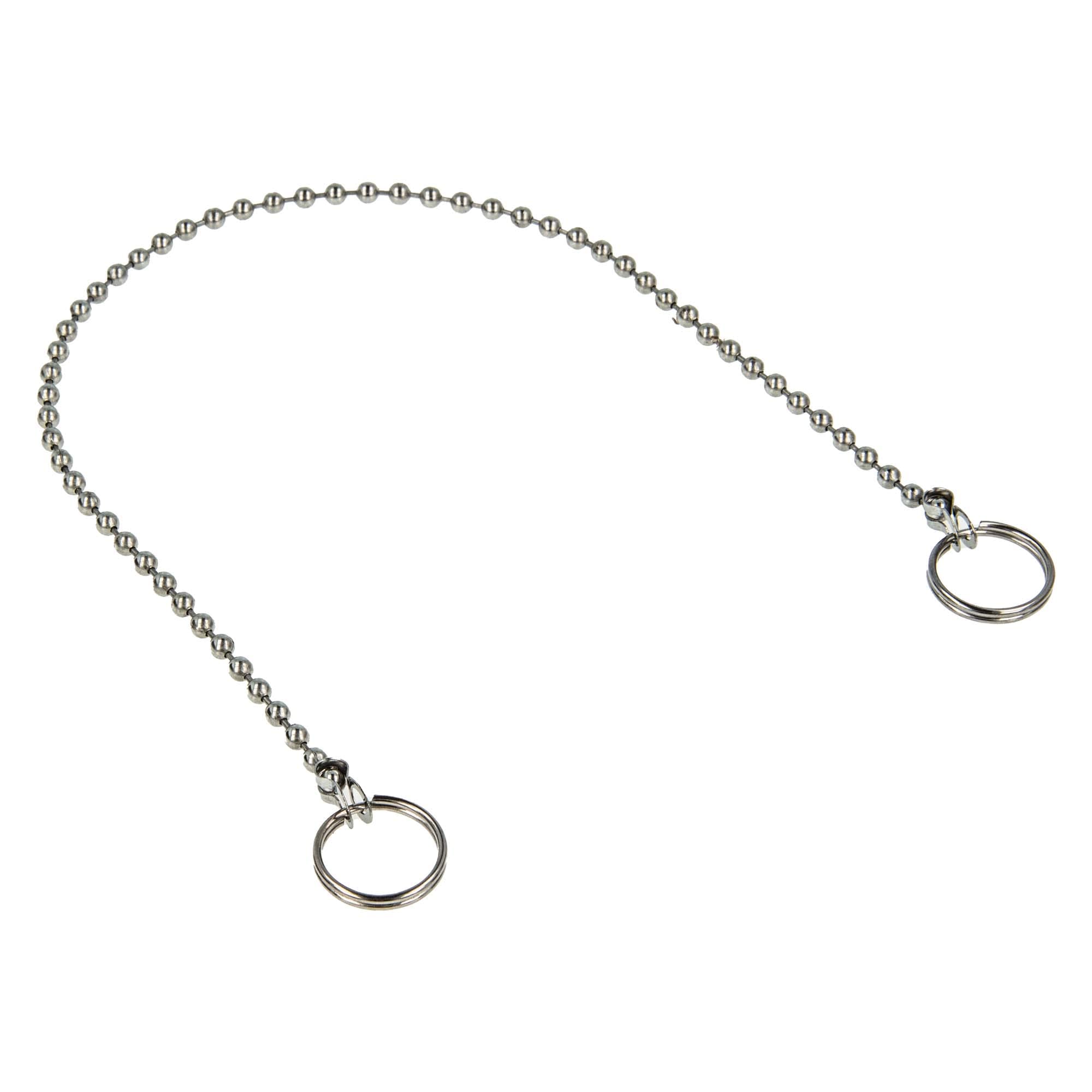 Tecuro Ball Chain – Ø 3.2 mm x 30 Double Lined Split Rings – Chrome