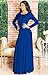 KOH KOH Plus Size Womens Long Full Sleeve Sleeves Flowy Empire Waist Fall Winter Modest Formal Floor Length Abaya Muslim Gown Gowns Maxi Dress Dresses, Cobalt/Royal Blue XL 14-16