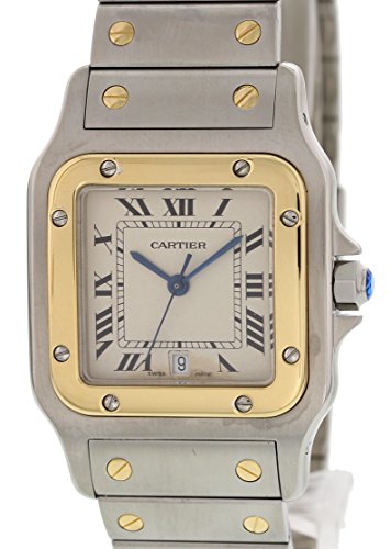 Cartier santos galbee quartz womens watch 187901 (certified pre-o…