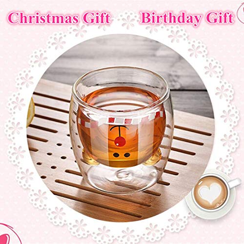 Cute Mugs Bear Tea Cup Milk Couple Glass Mugs Funny Valentine's Day Creative Romantic Birthday Gifts for You
