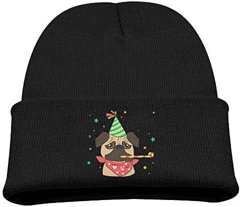 Grass8 Cartoon Lovely Sand Dog Children Girls&amp;Boys Winter Warm and Comfortabl Cute Pattern Knitting Hat Beanie Skull Capone Size Black