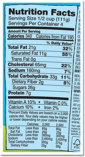Ben & Jerry's - Vermont's Finest Ice Cream, Non-GMO - Fairtrade - Cage-Free Eggs - Caring Dairy - Responsibly Sourced Packaging, Chubby Hubby, Pint (4 Count)