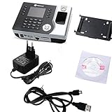 Yosoo Smart Sensor Hd Biometric Fingerprint in Machine Terminal Time Pin Attendance Recorder Time Clock Clocking Clocks for Employees Fingerprint System Usb+tcp/ip+rfid Reader