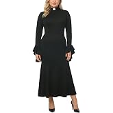 BPURB Clergy Dress for Women Minister Outfit Priestess Fishtail Dresses