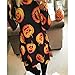 SOURBAN Womens Halloween Christmas Party Pumpkin Printing Long Sleeve Dress