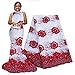 pqdaysun African Lace Fabric Milk Silk Nigerian French Lace Net Fabric Embroidered Fabric for Wedding Party F50752 (Wine, 5 Yards)