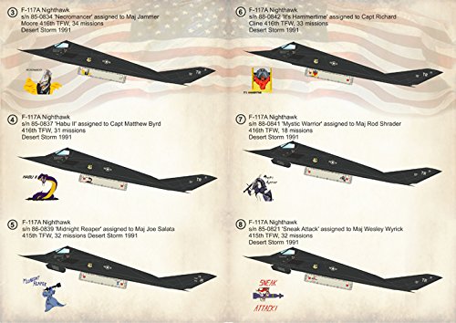 DECAL FOR AIRPLANE LOCKHEED F-117 NIGHTHAWK PART-2 1/48 PRINT SCALE 48-112