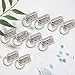 30 Sets Key Fob Hardware 1.25 Inch Key Fob Keychain Wristlet with Split Ring for Lanyard and Craft