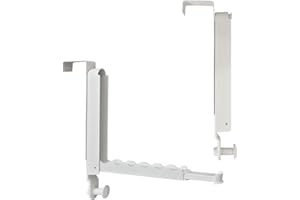 Clothes Drying Rack Foldable Fit Door up to 1 3/4" Optimal 1pc,Over The Door Hanger with Retractable Rod,Over The Door Hanger