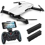 Drones with Camera 1080P for Adults，JJRC H71 WiFi FPV Live Video Quadcopter for Beginners, Foldable RC Drone RTF - Optical Flow Position Altitude Hold, Foldable Arms, APP Control