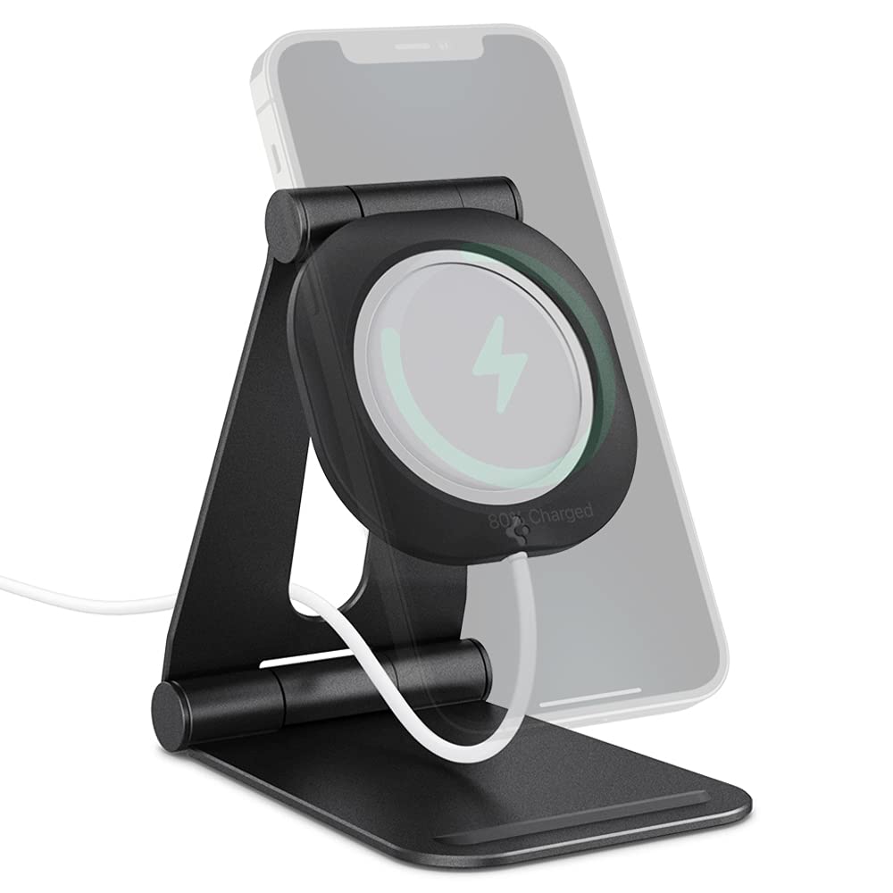 Spigen Mag Fit S Designed for MagSafe Charger Stand Aluminum Adjustable Phone Stand Black Buy