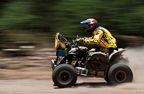 Home Comforts Peel-n-Stick Poster of ATV Motorbike Dakar Sports Four Wheeler Race Poster 24X16 Adhesive Sticker Poster Print