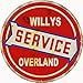 Sylty Reproduction Willy’s Service Overland Sign Retro Dad Garage Man Cave Car Metal Tin Sign 12X12 Inch