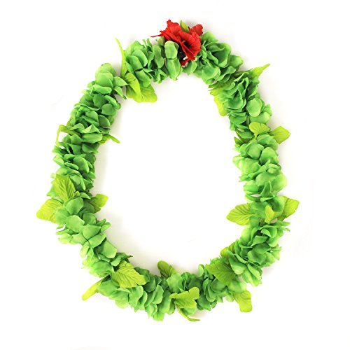 Hawaii Luau Party Artificial Fabric Royal Lei Green