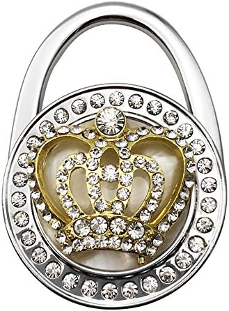 Grtdrm Rhinestone Crown Premium Foldable Handbag Bag Purse Hanger Table Hook Holder