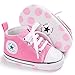 Unisex Baby Girls Boys Canvas Shoes Soft Sole Toddler First Walker Infant Sneaker Newborn Crib Shoes(Pink, 12-18Month)