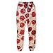 Unideazone juniors Sport Pants Funny 3D Digital Printed Pizza Jogger Sweatpants Large Orange 4 Large