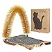 Cat Scratcher Grooming Arch Toy - Pet Cat Arch Self Groomer Massager Fur Groom Scratcher Toys Brush Controls Shedding Acacia Wood Mat Construction