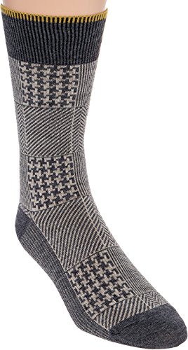 Sockwell Men's Haberdashery Casual Crew Socks (Charcoal, Large/XLarge)