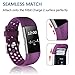 POY Replacement Bands Compatible for Fitbit Charge 2, Adjustable Breathable Wristbands with Air Holes Straps, Small Plum