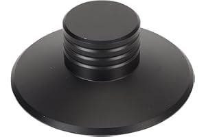 Record Weight Stabilizer, Aluminum Alloy Vinyl Turntable Vibration Reducer Vinyl Weight Clamp LP Disc Stabilizer with Soft Ba