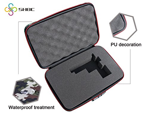 SHBC 4 FOAMS Free choice Pistol Case with Password lockable- Fits Full Size Handgun & Revolvers Waterproof green camouflage bag with handle Fits most Glock, Smith and Wesson (S&W), Ruger, Colt,etc. - Thumbnail 5