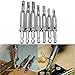 7 Pc High Speed Steel HSS Drill Bit Set Self Centering Hinge Door Cabinet in Wood Case Sizes 5/64 to 1/4