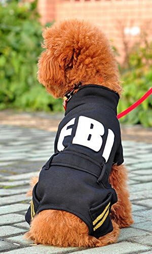 Rainflower FBI Thicken Warm Puppy Dog Cat Cloth Costumes Pet Coat
