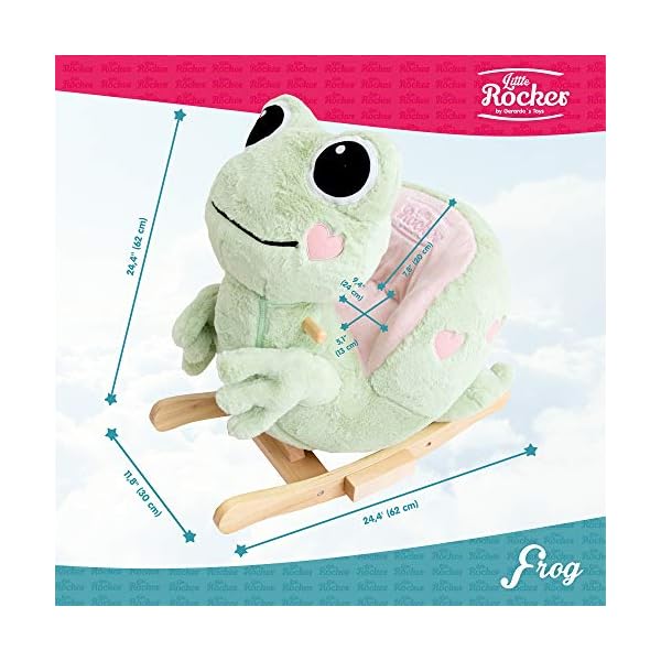Gerardo`S Plüsch-Schaukelfrosch mit Musik. Schaukelfrosch für Kleinkinder. Schaukeltier für Kleinkinder. Plüsch… – Bild 3