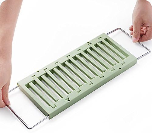 Lebather Stretchable Over The Sink Dish Drying Mats Multi-Functional Plastic Drainer Storage Organizer (Green)
