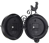 Timelike Antique Black Double Sided Round Wall Clock Garden Décor 30cm view 5