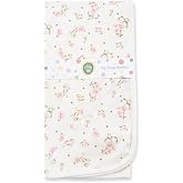 Little Me baby girls nursery swaddling blankets, Vintage Rose, One Size US | 100% Cotton, Newborn Essentials. 30 x 27 Inches