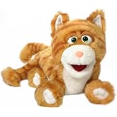 14" Silly Kitty Cat, (Orange Fur) Animal Hand Puppet