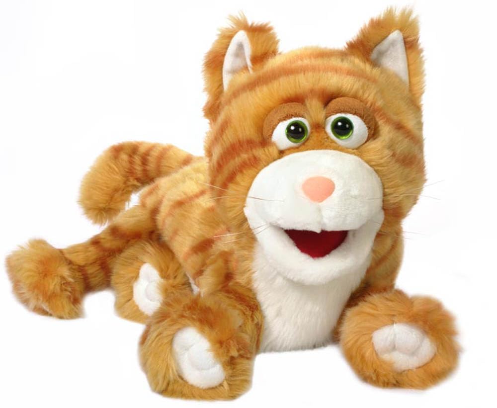 Silly Kitty Cat, (Orange Fur) Animal Hand Puppet, 40cm