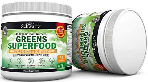 46-Organic-Plant-Nutrients-Greens-Superfood-Prebiotic-Probiotic-Digestive-Enzymes-Super-Greens-for-Energy-Digestive-Support-Fruit-Veggie-Powder-3-Servings-of-Vegetables-per-Scoop
