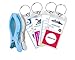 Cruise Luggage Tags Tags for Traveling - Durable PVC e-Tag Holders - Bounce Beach Towel Clips (Clear 4pack)