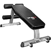 AmStaff Fitness Adjustable Ab Crunch Board with Oversize Foam Rollers – Commercial Grade Steel Frame for Core Strengthening, 