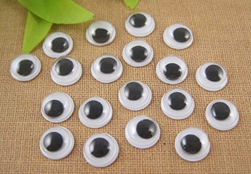 DECORA 1000pcs 7mm Wiggle Googly Eyes with Self-Adhesive for Scrapbooking DIY Crafts Toy Accessories