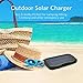 Solar Charger Kiizon 25000mAh Outdoor Portable Chargers Solar Power Bank Waterproof/Shockproof Dual USB Port External Backup Battery Powered Pack with Flashlight for iPhone,ipad,Smart Cell Phone,More