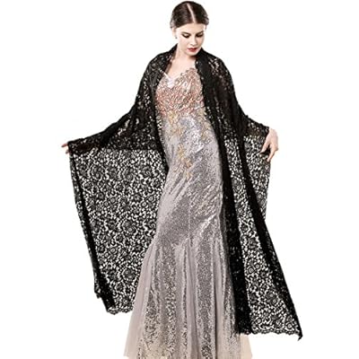 Yean Women Lace Wraps Lightweight Shawl Evening Dress Scarf Spring Bolero White Long/Short Soft Scarves YLW-522 Yean Women Lace Wraps Lightweight Shawl Evening Dress Scarf Spring Bolero White Long/Short Soft Scarves YLW-522